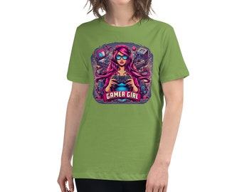 Débardeur Rose 'Gamer Girl' - Pour Femme/fille - Message 'Yes, I Play Like A Girl' - Style Geek Et Rétro