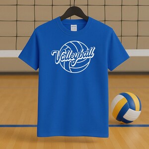 Camiseta blanca con diseño gráfico de voleibol - Camiseta con el logotipo de voleibol - Camiseta para amantes del deporte - Regalo para fanáticos del voleibol - Ropa deportiva informal