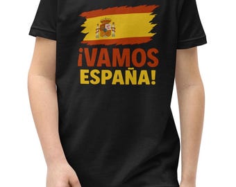 Vamos España Youth Soccer T-Shirt – Spanish Flag Kids Tee