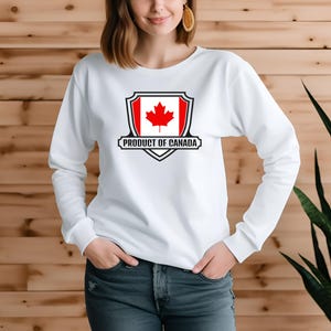 Grappig Canada-shirt met lange mouwen, Canadian Pride-T-shirt met esdoornblad