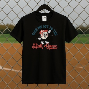 Vintage Take Me Out to the Ball Game Baseball T-Shirt I Retro Baseball Graphic Tee for Fans & Players I Base baller I baseb all