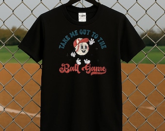 Vintage Baseball T-Shirt: "Take Me Out to the Ball Game" Retro Tee