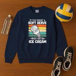 Wenn Sie einen Soft Serve Pastell Beachvolleyball Unisex-Sweatshirt,volleyball-merch, lustigen Beachvolleyball-Pullover, Volleyball-Geschenkidee, Sweatshirt wünschen
