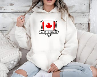 Sweat à capuche fabriqué au Canada, sweat-shirt Maple Leaf Pride