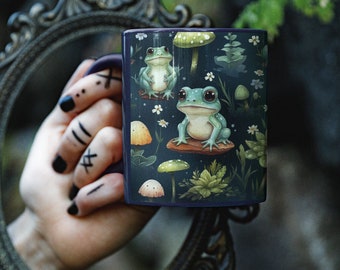 Frosch-Tasse, Pilztasse, Cottagecore, verzauberter Wald, von der Natur inspiriert, Feenwald, Naturliebhaber, Frosch-Liebhaber, Geschenk für Sie, Geschenk für Ihn