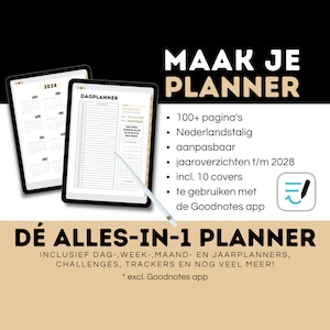 Dé Nederlandstalige alles-in-1 digitale planner - Goodnotes - supercompleet - to do lists - challenges - trackers - en veel meer! [Beach]
