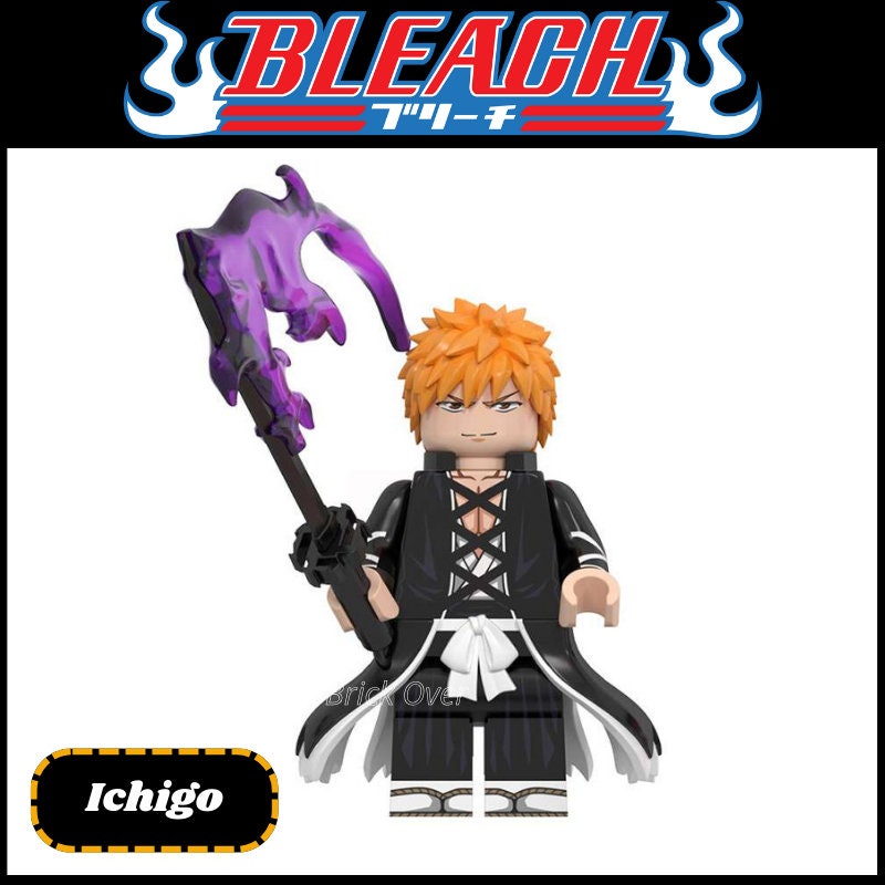 Ichigo Kurosaki Custom Art Building Block Minifigures Bleach Bankai Etsy
