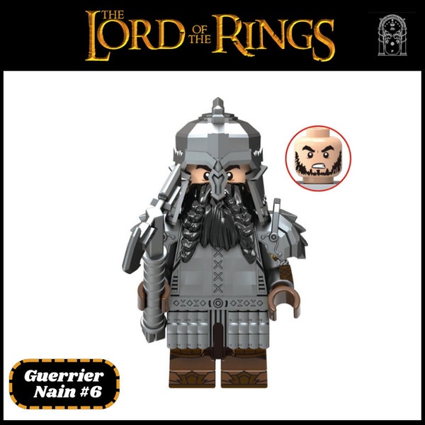 Zwergenkrieger #6 – Custom Art Building Block Minifiguren Hobbit Herr der Ringe – Moria