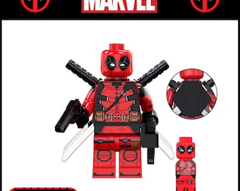 Deadpool - Custom Art Building Block Marvel Minifigures -