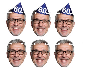 Custom Premium Face Photo Banner Personalized Birthday Banner 30th 40th 50th 60th 70th 18th 20th Birthday Decorations For Men Women Him Her