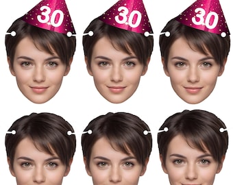 30th Birthday Custom Photo Face Garland Banner Cutout Party Decorations Personalized 21st 25th 40th Decorations For Women Him Her
