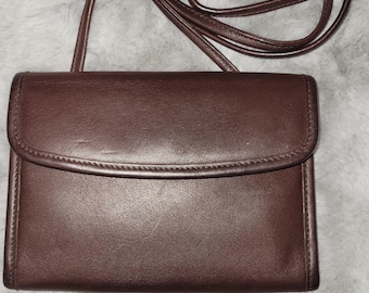 Coach Signature Zip Around Wallet in Brown Canvas Leather