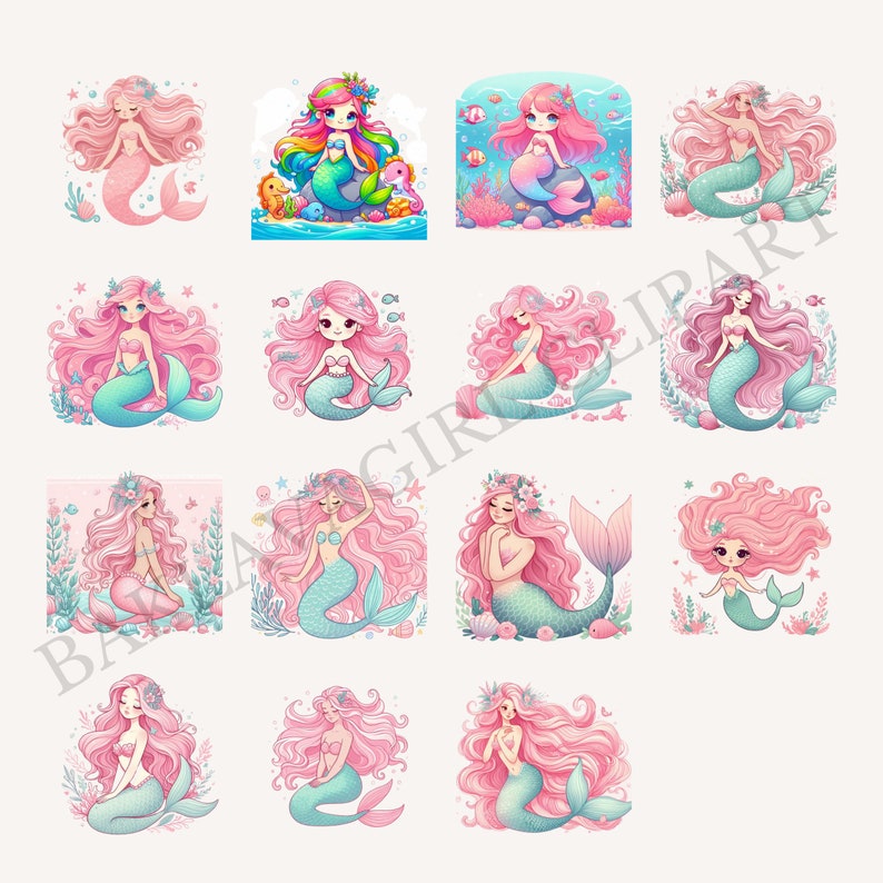 Pink & Turq Mini Mermaid main image 1