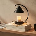 Moonlit TouchDimmer Candle Warmer: Authentic Japan Moon Design, Eco-concious Bamboo Base,4-Pc Eco-Luxury Set