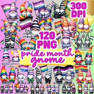 LGBT Gnome 120PNG Pride maand Gnome PNG, Pride Gnome Clipart, Diversity Pride, Pride sublimatie, Pride Gnome, Transgender Gnome