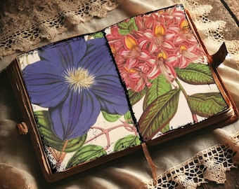 Vintage Botanical Junk Journal Pages - Floral & Vintage Paper, Use as Floral Ephemera, Floral Junk Journal Pages, Botanical Collage Sheets