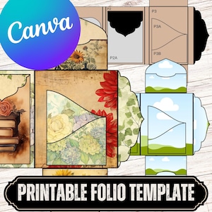 Junk Journal Canva Editable Template, Junk Journal Frames, Custom Junk Journal Tags, Digital Papered Junk Journal