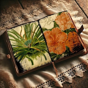 Paquet de papier numérique feuille vert vif : impressions de plantes botaniques pour journaux indésirables, albums de coupures de nature et fabrication de cartes - feuilles à téléchargement immédiat