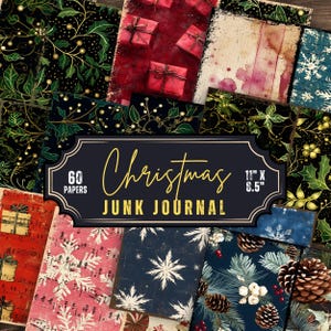 Christmas Junk Journal Kit, Junk Journal, Festive Journal, Vintage, Christmas Ephemera, Christmas Prints - 60 Double Pages