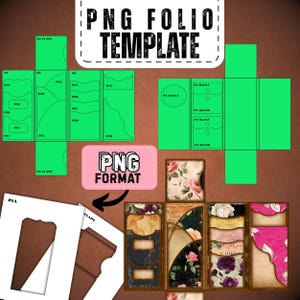 Modèle de journal indésirable - modèle de kit folio - kit folio de journal indésirable PNG personnalisé - Kit folio pliable numérique, usage Commercial