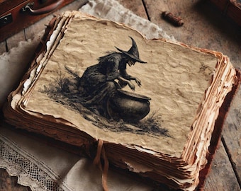 12 pages imprimables de scrapbooking pour Halloween - Kit de journal indésirable Academia sombre pour travaux manuels - Téléchargement immédiat