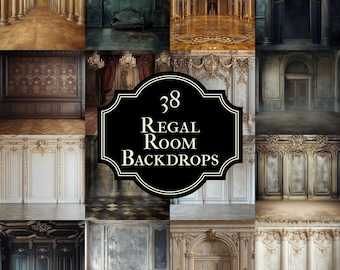 Regal Room Digital Photography Backdrop -  Elegant Studio Backdrops For Photographers, Wedding & Senior Backdrops - Digital Background