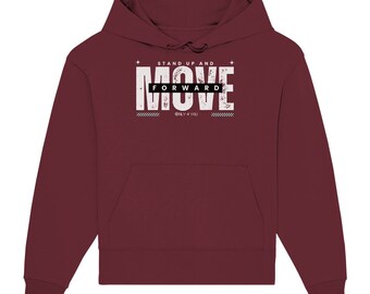 Albert Einstein - Zitat 3 - Englisch - weiß - Only4You - "I’m more interested in the future..."  - Organic Oversize Hoodie