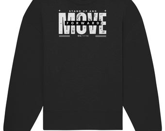 Albert Einstein - Zitat 3 - Deutsch - weiß - Only4You - "Mehr als die Vergangenheit..." - Organic Oversize Sweatshirt