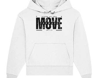 Albert Einstein - Zitat 3 - Englisch - schwarz - Only4You - "I’m more interested in the future..." - Organic Oversize Hoodie