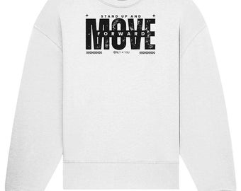 Albert Einstein - Zitat 3 - Englisch - schwarz - Only4You - "I’m more interested in the future..." - Organic Oversize Sweatshirt