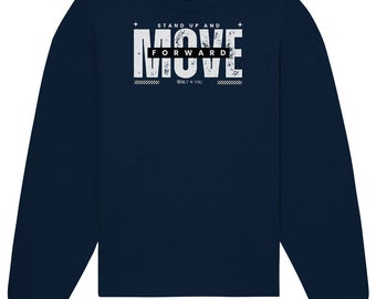 Albert Einstein - Zitat 3 - Englisch - weiß - Only4You - "I’m more interested in the future..."  - Organic Oversize Sweatshirt