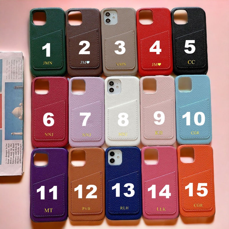 Custom Pebble Leather iPhone Case, Personalized Phone Case With