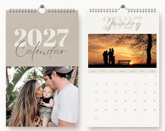 Personalized Photo Calendar 2027 | Custom Christmas Gift