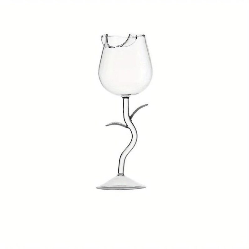 Flower Wine Glass 150ml/5oz Unique Elegant Roseshaped Wine Glass, A Tall Wine Glass, Perfect
