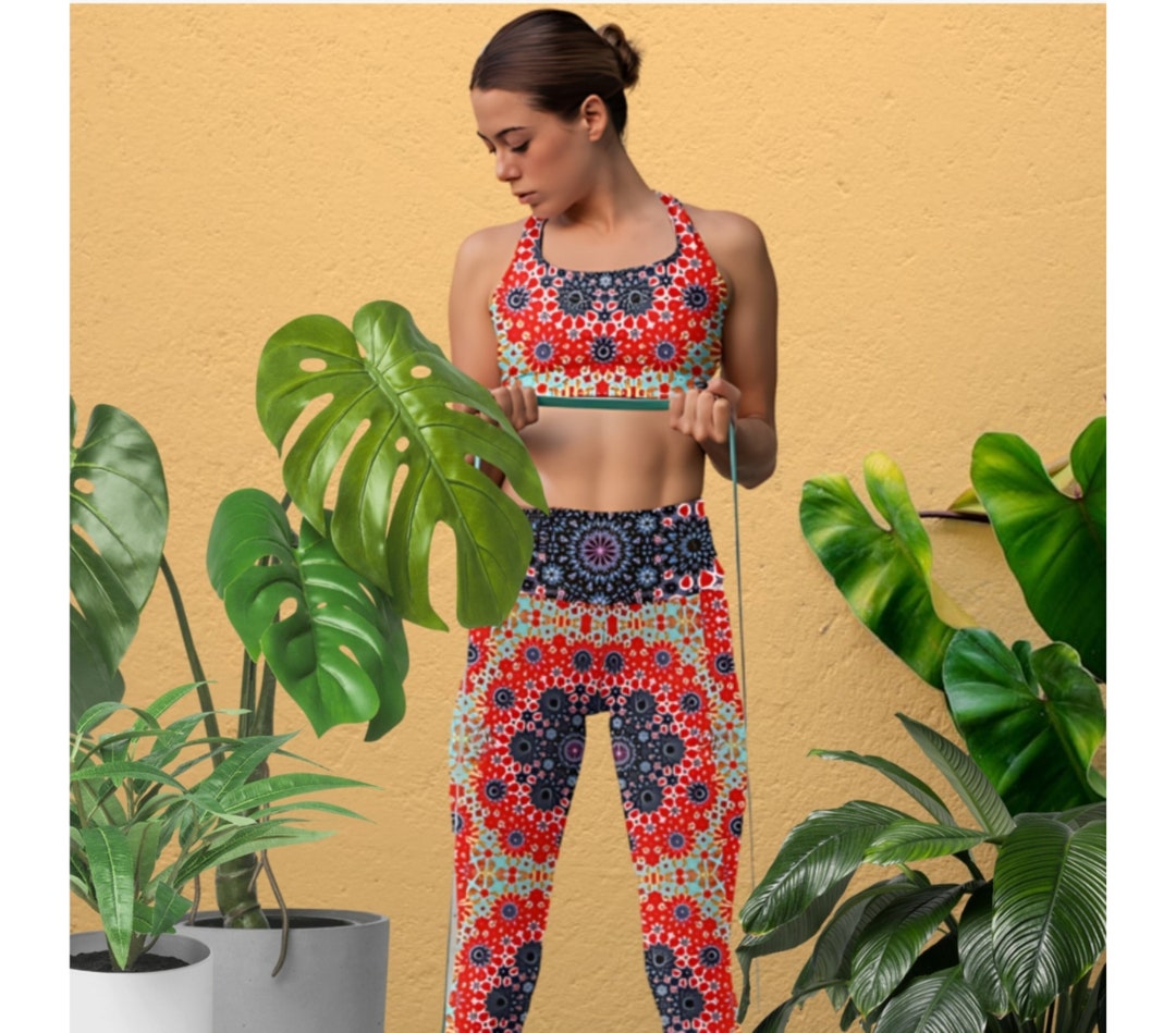 Purple Compass Mandala Flower Print Gym Fitness Leggings Women's Yoga Pants