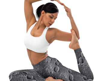 Leggings lunaires Moonwalk Space Moon Crater Système solaire galactique Femmes Gym Workout Activewear Pantalons de yoga