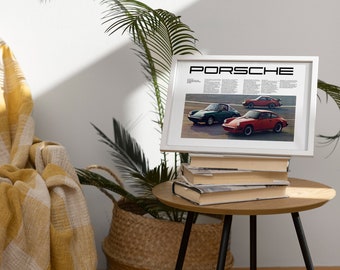Porsche 911 Sport-Classic, Vintage Wall Art Poster, Modern Wall Art, Printable Wall Decor