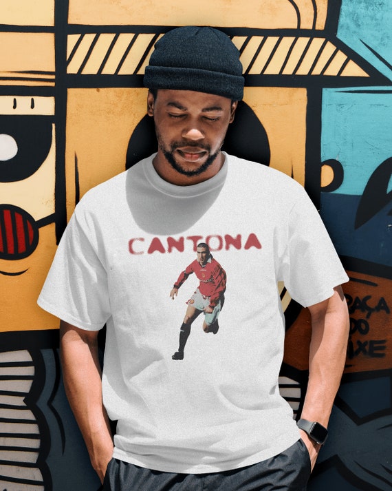King Eric Eric Cantona Manchester United Francia Unisex Camisetas de futbol Camisetas de futbol Camiseta de estilo grafico vintage angustiado Etsy Espana