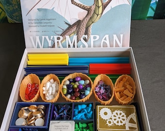 Wyrmspan Board Game Organizer: 3D Printed Resources , player pieces and  Card Holders