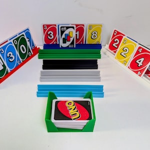 Twin‑Row Game Card Holder – Board Games, Poker, UNO, MTG, Pokémon | Available in 2 lengths.