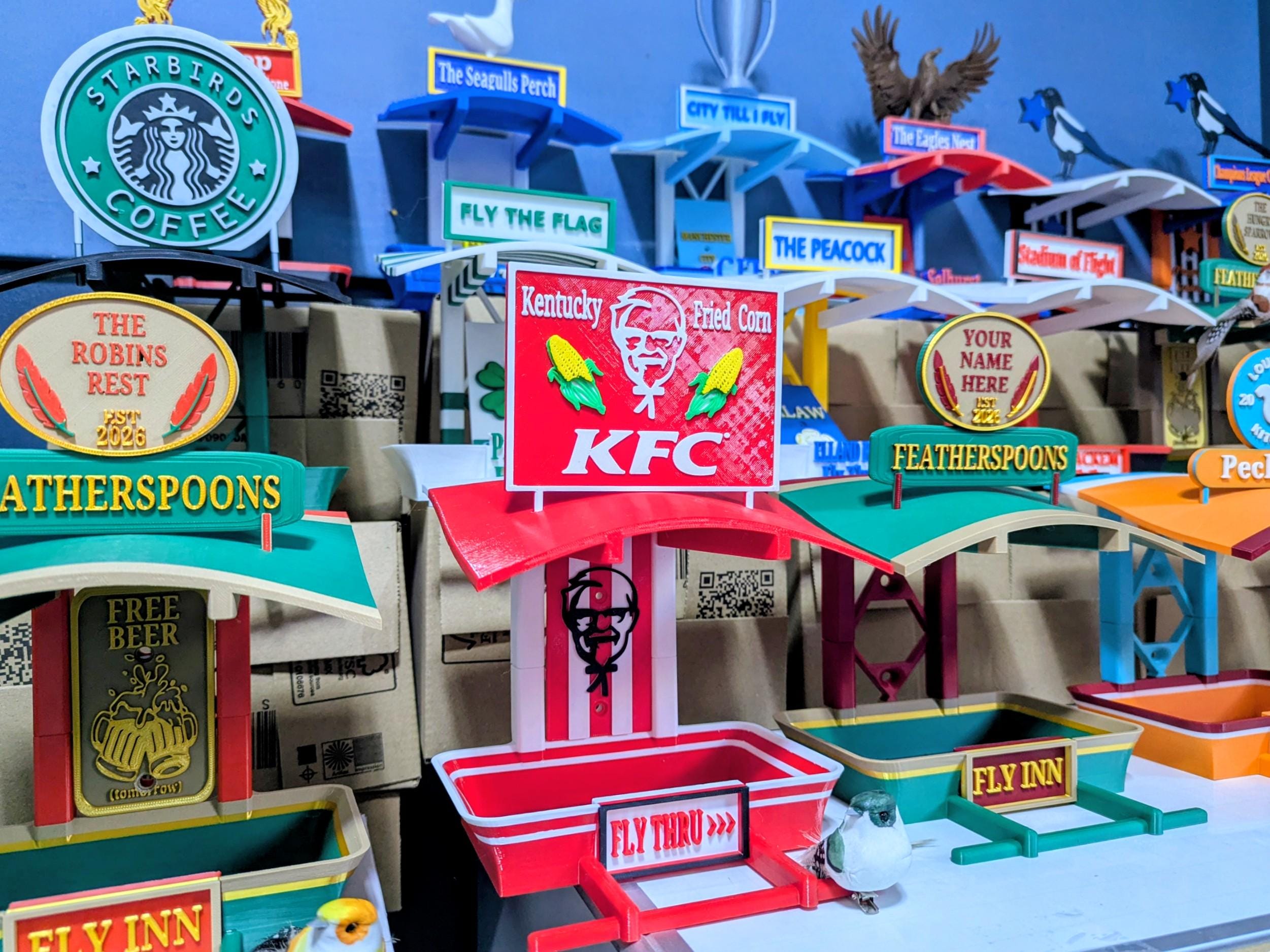 KFC Garden Bird Feeding Station - Garden Bird Seed Feeder - Quirky