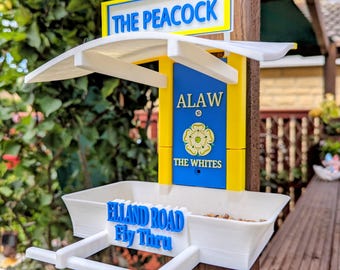 Leeds United Bird Feeding Station -  The whites football themed Garden Decor - Wild Bird Food Feeder - Gift for yorkshire football fan