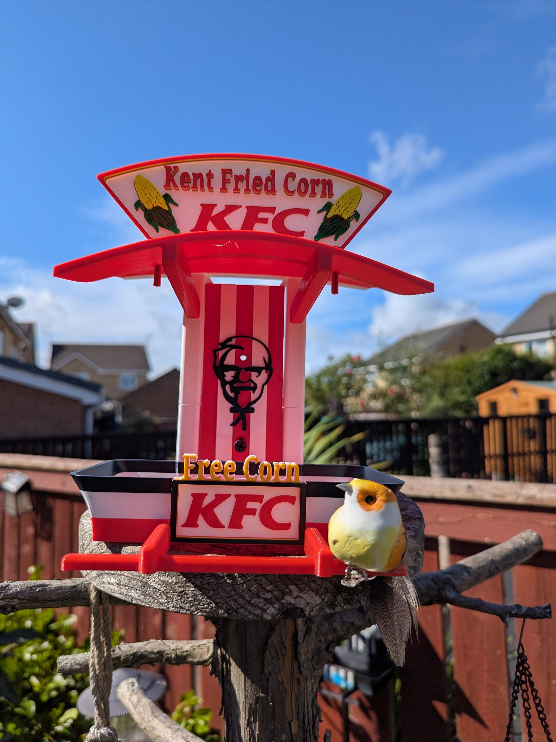 セメント 台/重り エイジング ケンタッキー/KFC ドアストッパー インテリア KFC Garden Bird Feeding Station - Kent Fried Corn - Quirky Outdoor