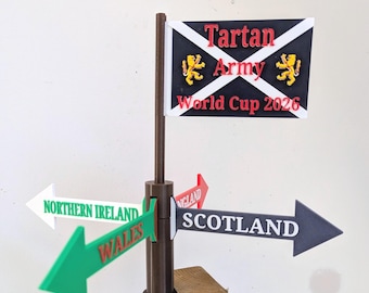 Scotland World Cup 2026  Great British Wind Vane, optional Union or Scottish Premier league team flag