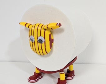Motherwell Sheep toilet roll holder - Funny football gift for him or her, quirky bathroom decor novelty steelmen soccer fan present