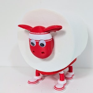 Toilettenrollenhalter mit gelbem Schaf aus England - Lustiges Fußballgeschenk für Sie oder Ihn, lustiges Badezimmerdekor-Neuheits-Boro-Fußballfangeschenk