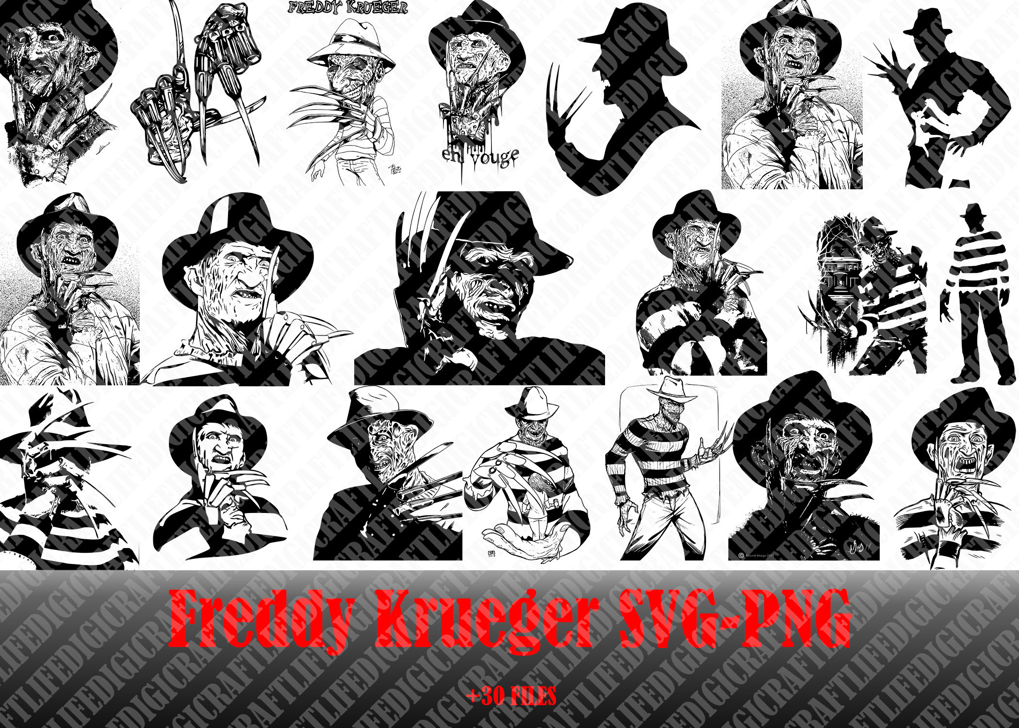 Freddy Krueger Svg, Halloween Svg,freddy, Freddy Krueger Vector Svg