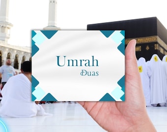 Guía de Umrah paso a paso Tarjeta Dua Tarjetas de memoria imprimibles de Umrah Peregrino de Umrah islámica Recursos religiosos islámicos en inglés Convertir recurso
