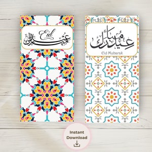 Eid Mubarak Money Cards Printable Eidi Envelopes Eid Gift for Kids Gift Idea for women Eid AlAdha Happy Eid Abaya Money Gift Muslim Eid pdf