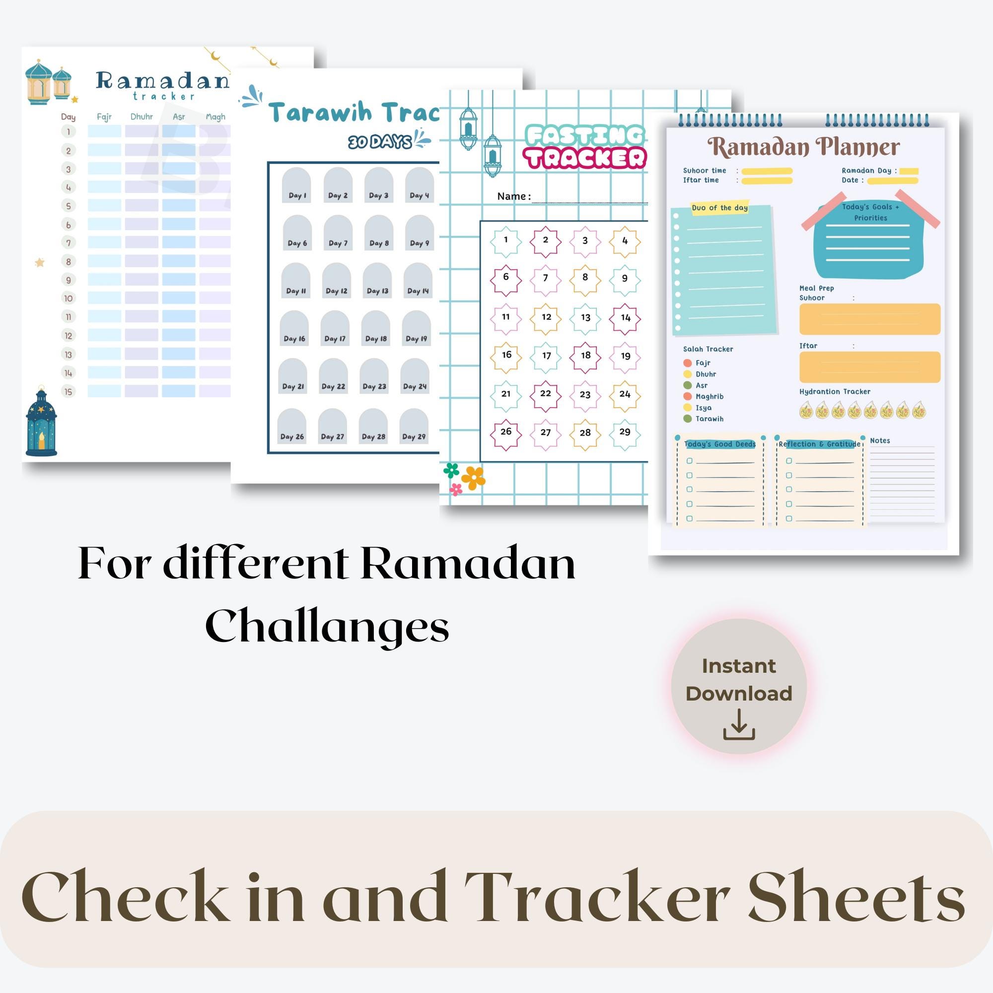 Ramadan Planner Printable Ramadan Journal 2025 Fasting Tracker Sheets ...